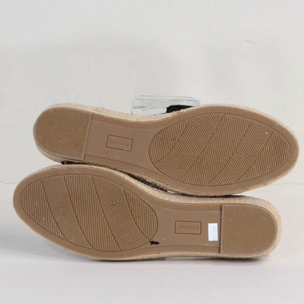 Bella Vita Women's Black Cher II Espadrille Slide NWOT